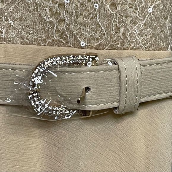 Lauren Ralph Lauren Off The Shoulder Sequin Lace Chiffon Cocktail Dress - Picture 13 of 13